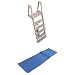 CONFER 6000B Heavy Duty Aboveground In-Pool Swimming Pool Ladder 48"-54" w/ Mat