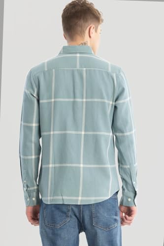 Image of SNITCH Aquamarine Checks Shirts