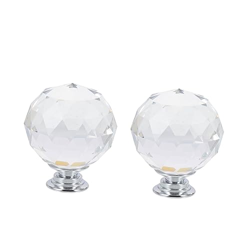 HOMSFOU 2Piezas Manijas de Cajón de Cristal de Elegantes Muebles Perfectos y Mesas