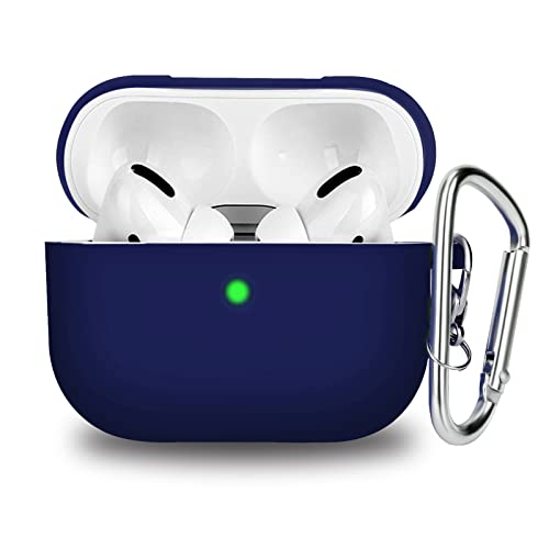 for AirPods Pro Case Cover with Keychain, Full Protective Silicone Skin Accessories for Women Men Girl with Apple 2019 Air...