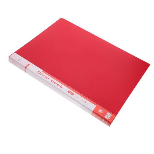 Porte-documents rouge A3 40 vues en plastique pour croquis