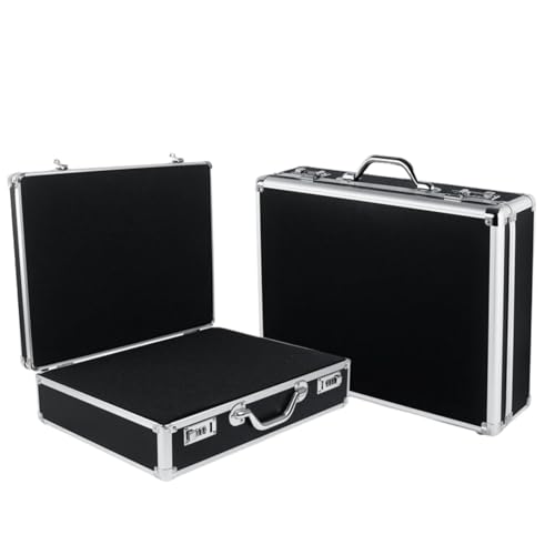 GOVNPJ 16.33 inches Hard Briefcase, Lockable Carrying Case