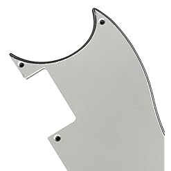 Pickguard de guitare personnalisé pour Epiphone SG Blanc 5 plis - Les Beatles, Paul McCartney, John Lennon, RIngo Starr, George Harrison Pickguard de guitare personnalisé pour Epiphone SG Blanc 5 plis – Image 4