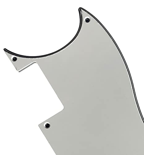 Pickguard de guitare personnalisé pour Epiphone SG Blanc 5 plis - Les Beatles, Paul McCartney, John Lennon, RIngo Starr, George Harrison Pickguard de guitare personnalisé pour Epiphone SG Blanc 5 plis – Image 5