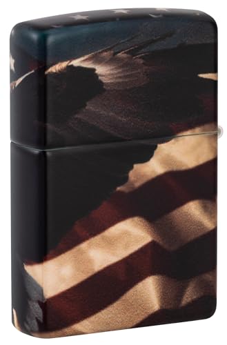 Encendedor Zippo Eagle con bandera americana 46383 miniatura 5