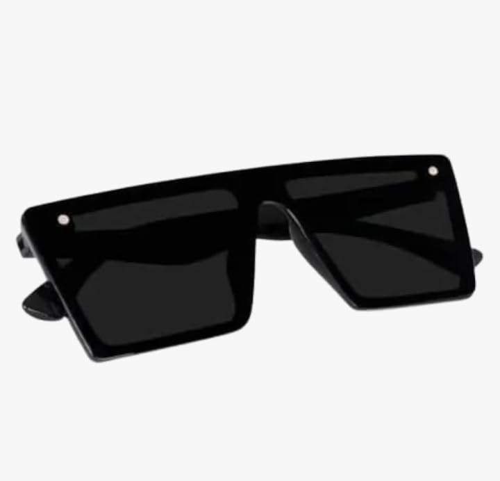 FORSEE Square sunglass Plastic frame Black glass with black frame Sunglasses | FOR MEN AND WOMEN FORSEE Square sunglass Plastic frame Black glass with black frame Sunglasses | FOR MEN AND WOMEN