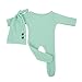 Vedory Fashion Newborn Boys Girls Baby Photo Shoot Props Outfits Crochet Clothes Long Tail Hat Pants Photography Props (light green)