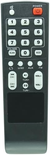 Przód view of the replacement remote control with all buttons visible