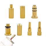 JIAC 7 Stück Gas Nachfülladapter Kompatibel mit S.T. Dupont Serie Feuerzeugen Ersatz Messing Gas Refill Adapter Feuerzeug Fülladapter Set DIY Reparaturteile für Eine Einfache Gasbefüllung