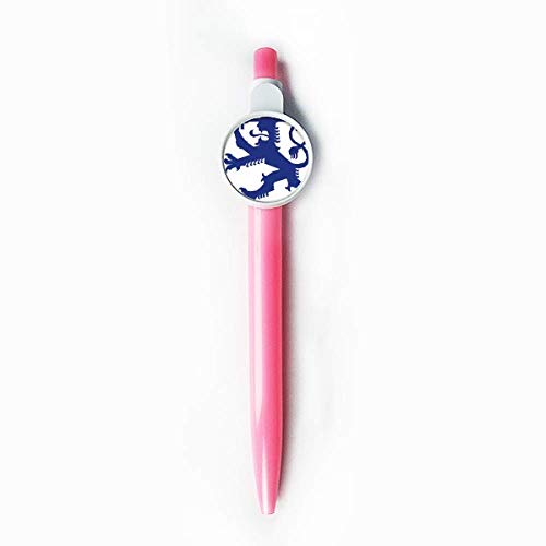 Stylo à bille rétractable bleu Finlande écriture symbole pays emblème national