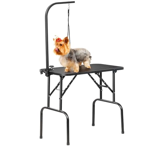 Yaheetech 32-inch Foldable Pet Dog Grooming Table with Adjustable Height