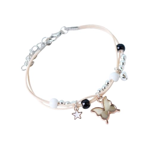 [Tizuqe] Everyday Wear Butterfly Hand Chain Elegant Adjustable Adjustable Length Handchain Wrist Accessories Butterfly Chain