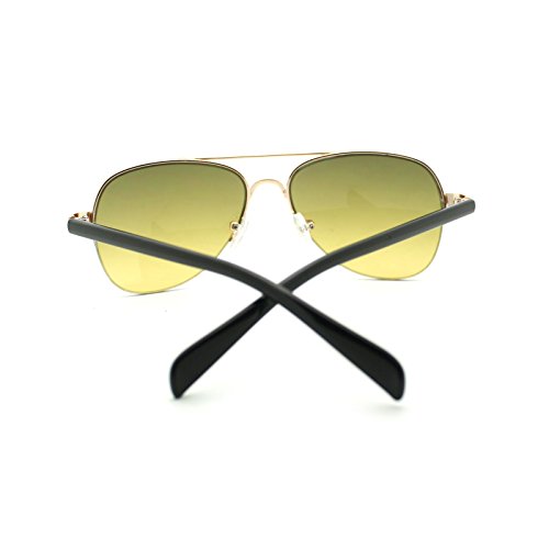 Women's Small Size Aviator Sunglasses Petite Half Rim Aviators4