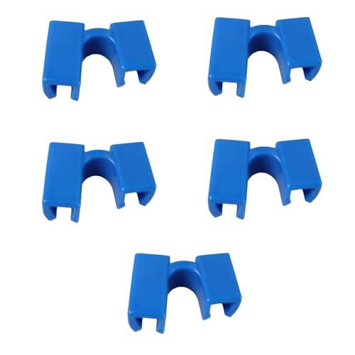 esahpss 5 Pairs Reusable Chopstick Helpers, Non-Slip Chopstick Helpers - Adult Training Chopsticks with Replaceable, Heat-Resistant Alloy Holders and Clips (Blue)