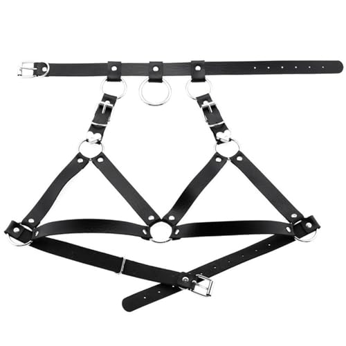 Punk Waist Belt Leather Harness Body Bondage Chest Straps Black Rivet Top Chest Straps BDSM Gothic Lingerie 7
