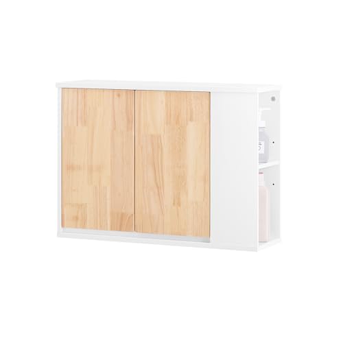 SoBuy Armoire Murale, Placard de Rangement, Meuble de Rangement Suspendu Salle de Bain, Meuble Haut...