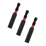 Saxton Impact Duty Screwdriver Drill Driver Strong Magnetic Bit Holders 1/4 Inch Hex Shank Fit Bosch Makita Milwaukee Dewalt etc … (3 Pack)