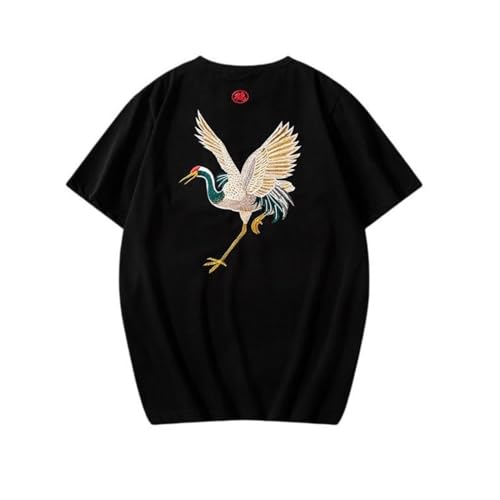 T-shirt en coton col rond homme coupe ample manches courtes brodé