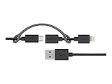 Belkin 3-Feet Micro-USB Cable with Lightning Connector Adapter - Retail Packaging - Black