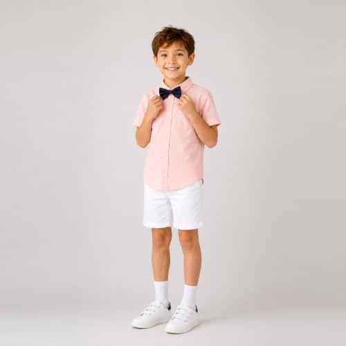 Image of Mud Kingdom Little Boys Dress Shirts Short Sleeve Cute Summer