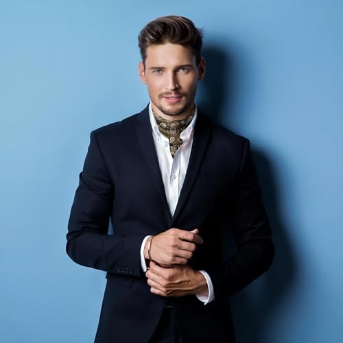 Image of 27.5 Inches Square Silk Feeling Neck Scarf for Men Necktie Silk Bandanas Pocket Square Cowboy Scarves