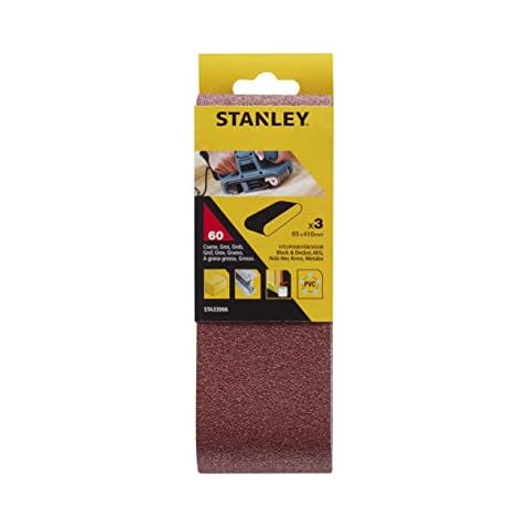 STANLEY STA33066-XJ - 3 Bandas de lija. Grano 60 Cover