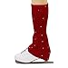 Aymzbd Ice Skating Leg Warmers Knit Long Leg Warmers Decor Fashion Supplies Keep Warm Ice Figure Skating Socks for Sports Dance, Red