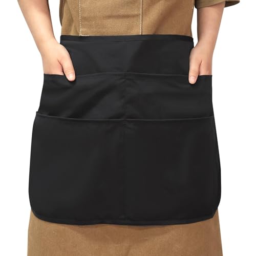 Generisch Delantal de cintura para mujer, delantal de peluquería | Unisex Chef-Half Delantal, Delantal de Peluquería, Delantal de Servir para Hombres y Mujeres al cocinar y servir, Atributo único,