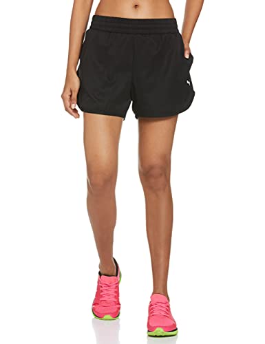 PUMA Damen Active Gewebte Shorts M Black ┃Regular Fit Laufshorts für...