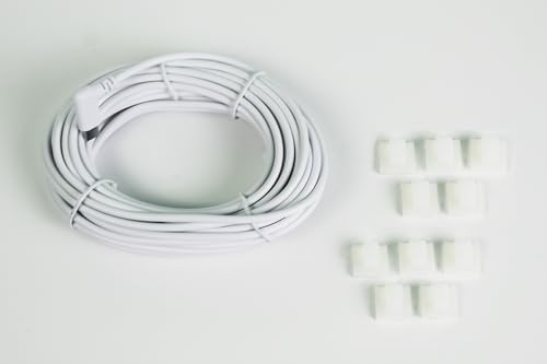 MOBI 15ft USB-A to USB-C Charging Cable, White, for Phones, Tablets, Cameras and USB-C Compatible Devices with 10pc Cable Management Clips image 3