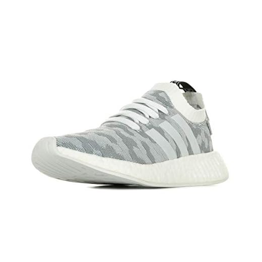 adidas Damer NMD_r2 Primeknit sneakers, Vit - Vita skor vita skor vita skor vit kärna svart - 38 EU