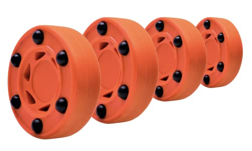 Eagles Official Roller Hockey Game Puck - Inline Hockey - Street Hockey Puck - Balls For Indoor And Smooth Outdoor Ground (4 Pack) #TOP5