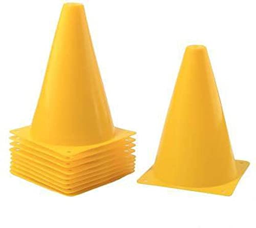 SanR Yellow 9 Inch Cone Marker Set, Marker Plastic Cones for Soccer Cricket Track and Field Sports(Pack of 6), 9 UK (9YELLOW6) (B09DD93PQJ) Amazon Price History, Amazon Price Tracker