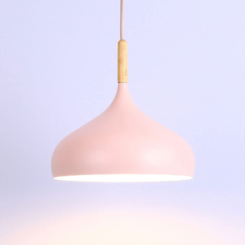 Lustre de style nordique en aluminium coloré à tête unique taille 9,5 pour chambre