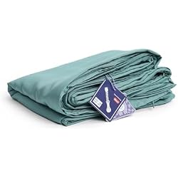 YnM Cooling 3-Side Zipper Duvet Cover for Weighted Blankets | Easy on, Easy Off Sea Grass, 48