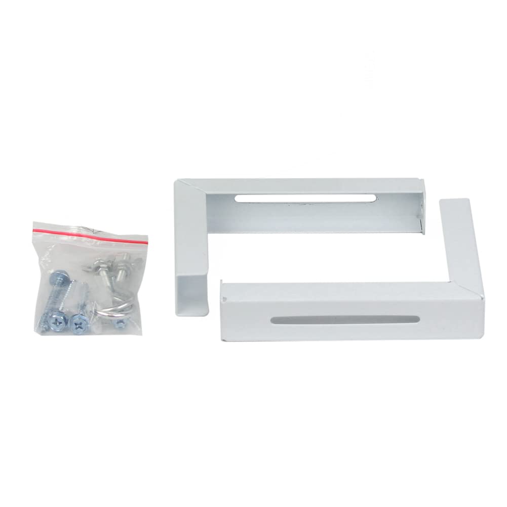 Support mural universel pour écran de projecteur, 1 paire de supports en L, kit de crochets de montage réglables (blanc)