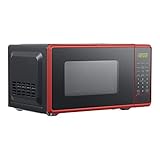 NAXXY Cu ft Compact Countertop Microwave Oven, Red 30-second one-touch option