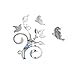 Produktbild PRETTYEST Wandsticker Acryl Wandaufkleber Wand Sticker mit Abnehmbar Zweigen Wandaufkleber Wandtattoos Ronamick Kreative Kreis Ring Acryl Spiegel Wandaufkleber 3D Home Room Decor Decals