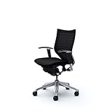 オカムラ デスクチェア オフィスチェア バロン ローバック 可動肘 座クッション ブラック CP83BR-FGR1