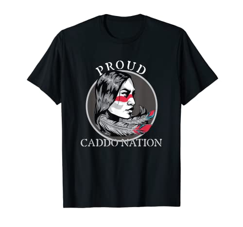 Caddo Nation American Indian Tribe Warrior Girl Feathers T-Shirt