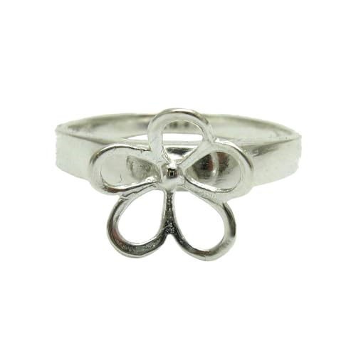 Bague en argent massif 925 Fleur R001695 haute joaillerie Empress