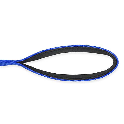 Durable And Comfy 18'' Nylon Short Leash With Super Soft Neoprene Lined Handle For Large Medium Boy And Girl Dogs - Daily Use Walking And Professional Training. (Bright Blue) #TOP2