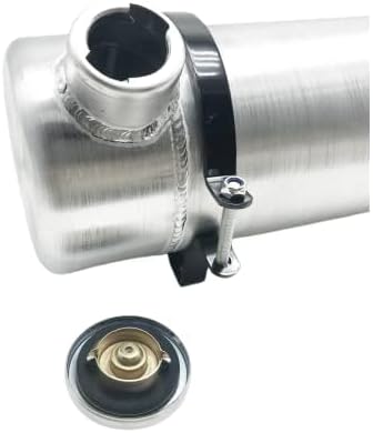 JSD 2 3/8 Gallon 6" x 22" Aluminum Round Spun Gas Tank With Internal Baffle End Fill 1/4" NPT Outlet
