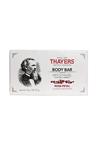 THAYERS Witch Hazel Rose Petal Body Bar, 5 Ounce