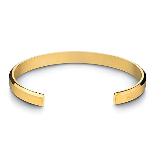 Alton of Sweden | Handgefertigt in Italien | Premium Armreif für Männer & Frauen | Edelstahl Armband in Silber & Gold | Exklusive Schmuck-Geschenkbox