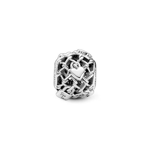 PANDORA Openwork Chain Link Padlock Charm - Gift for Her - Compatible Moments - Sterling Silver - With Gift Box3