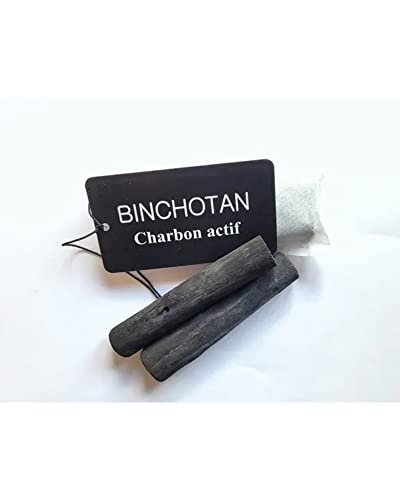 Charbon Binchotan Bio charbon actif eau - bâtons de charbon bio purificateur d'eau naturel fins X2-100% naturel - filtre 500ml d'eau pour gourde, carafe, pichet, bouteille