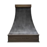 DOMINEVA Zinc Range Hood,42''W,39''H,27''D,1150CFM,ZH7-C2BTRM