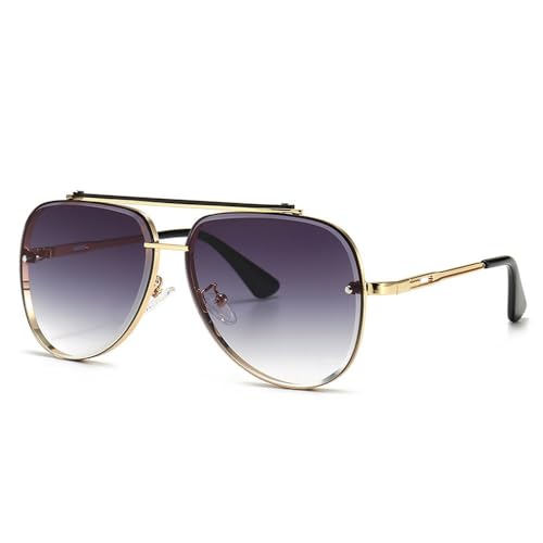 Lunettes de soleil sans monture légères avec verres gris dégradés confort visuel homme