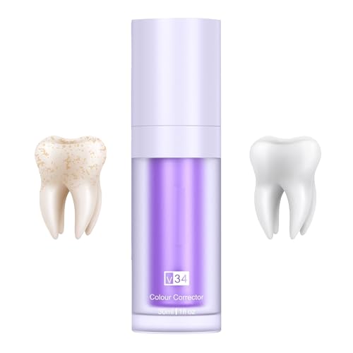 Image of Brightening White Teeth Whitening Foam - 50ml Colour Corrector, Removes Stains, Enamel Safe, Fresh Breath, Easy Home Use for a Radiant Smile